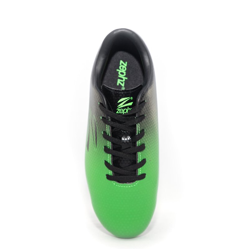 Zephz Wide Traxx Soccer Cleat Lime Green/Black - Men's 10.5EE