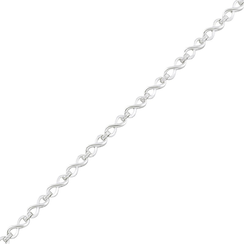 Sterling Silver Lab Grown Diamond Bracelet for Women - Accent Jewelry Gift