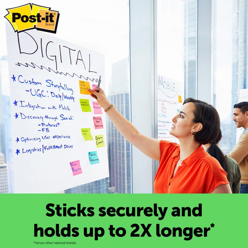 Post-it Super Sticky Easel Pads for Presentations and Brainstorming, 25x30 Inches, 8 Pads