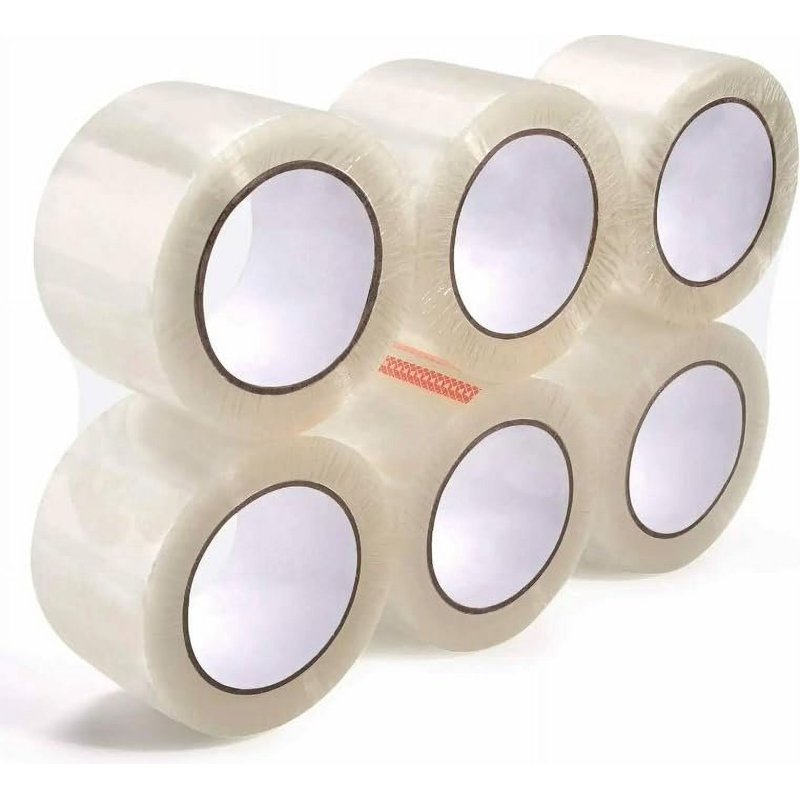 6 Rolls Shipping Packing Tape 2-Inch x 110 Yards Durable Sealing Tape