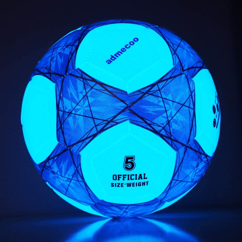 Light Up Soccer Ball Size 4/5 Glow in the Dark Ball with Pump & Needles