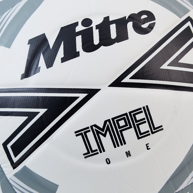 Mitre Impel One Training Soccer Ball – White (Size 4) 6-Panel, Soft-Touch
