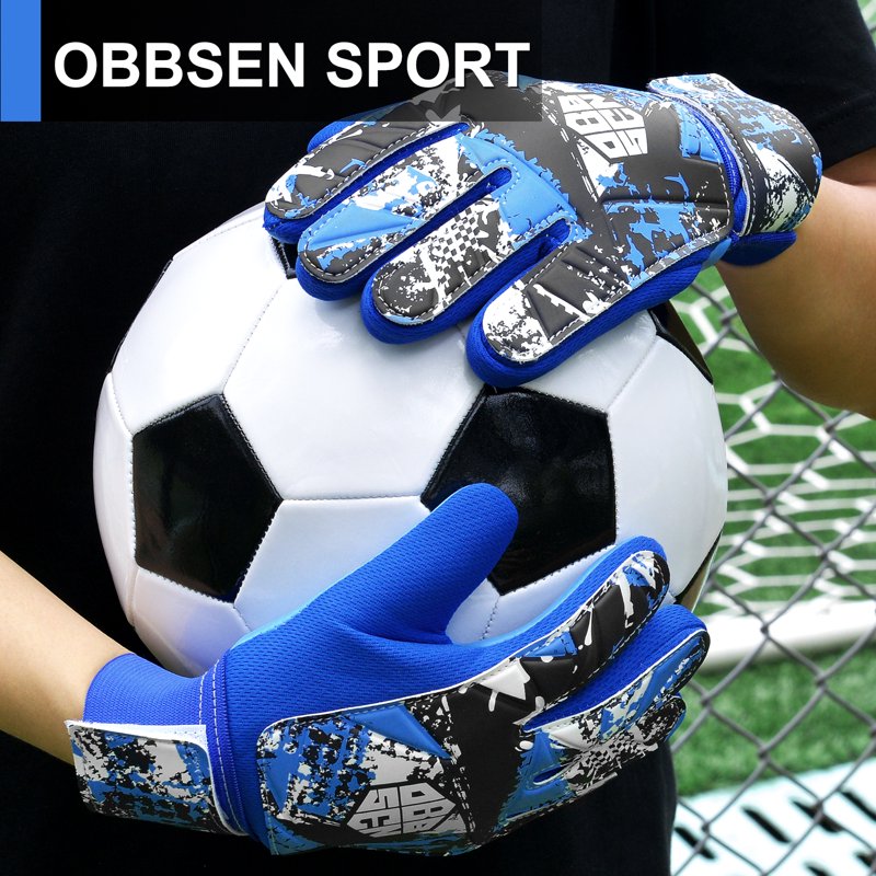 Obbsen Kids Goalkeeper Gloves with Grips Palms - Blue Impact, Variation 5