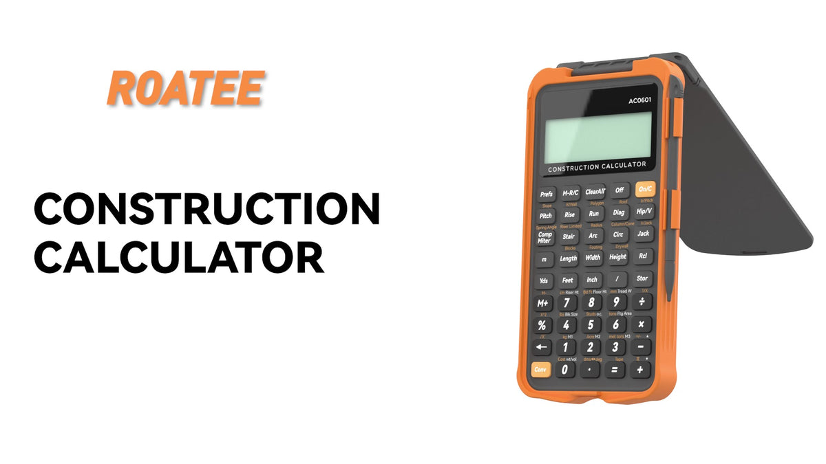 Construction Calculator with Writing Tablet - Eco-Friendly, Heavy-Duty for Contractors
