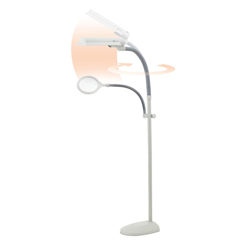 OttLite EasyView Floor Lamp with 3x Magnifier - Craft, Sewing, Reading Light