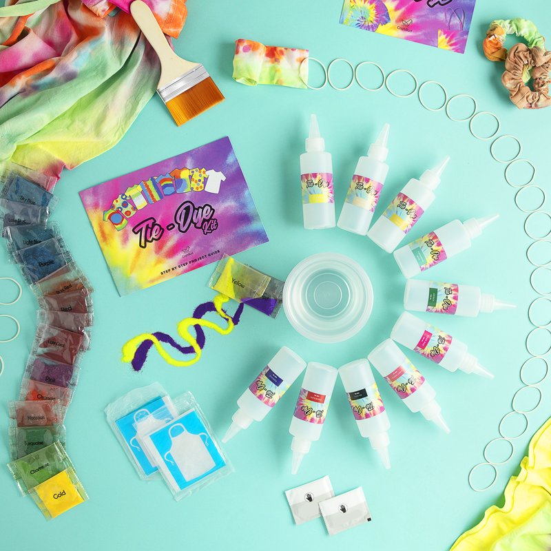 DIY Tie Dye Kit for Kids & Adults - 18 Colors, Complete Craft Set