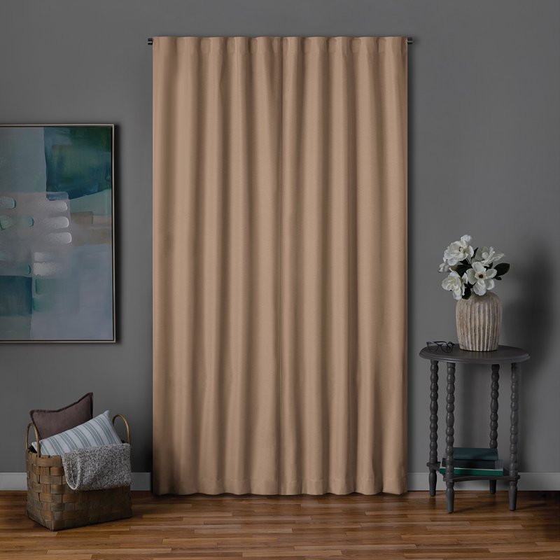 Blackout Curtain Panel Pair - Solid Rod Pocket & Back Tabs - 84 Inch Length
