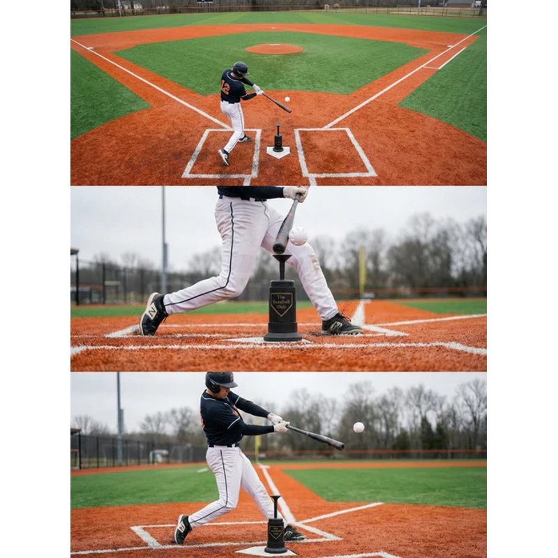 Baseball & Softball Toss Popper Batting Tee for Solo Practice, Adjustable Pop-Up Ball