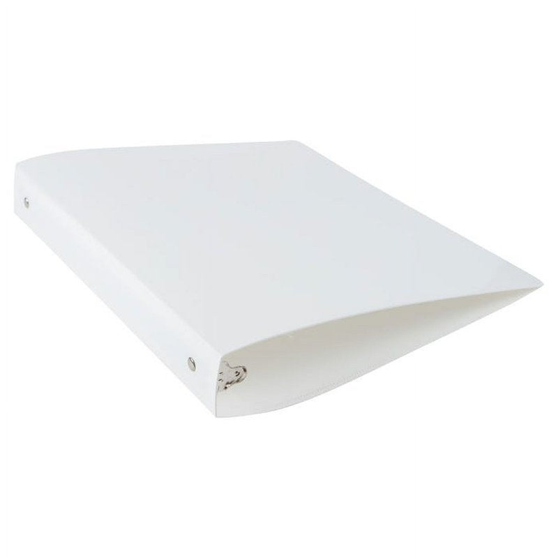 1 Inch Plastic Binder with Metal Rings - White, 11.5 x 10.25 Inches