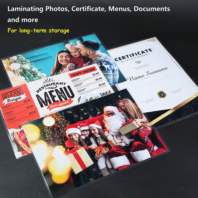 Thermal Laminating Pouches 11.5x17.5 Inches 5 Mil Hot Seal Sheets for Photos & Documents