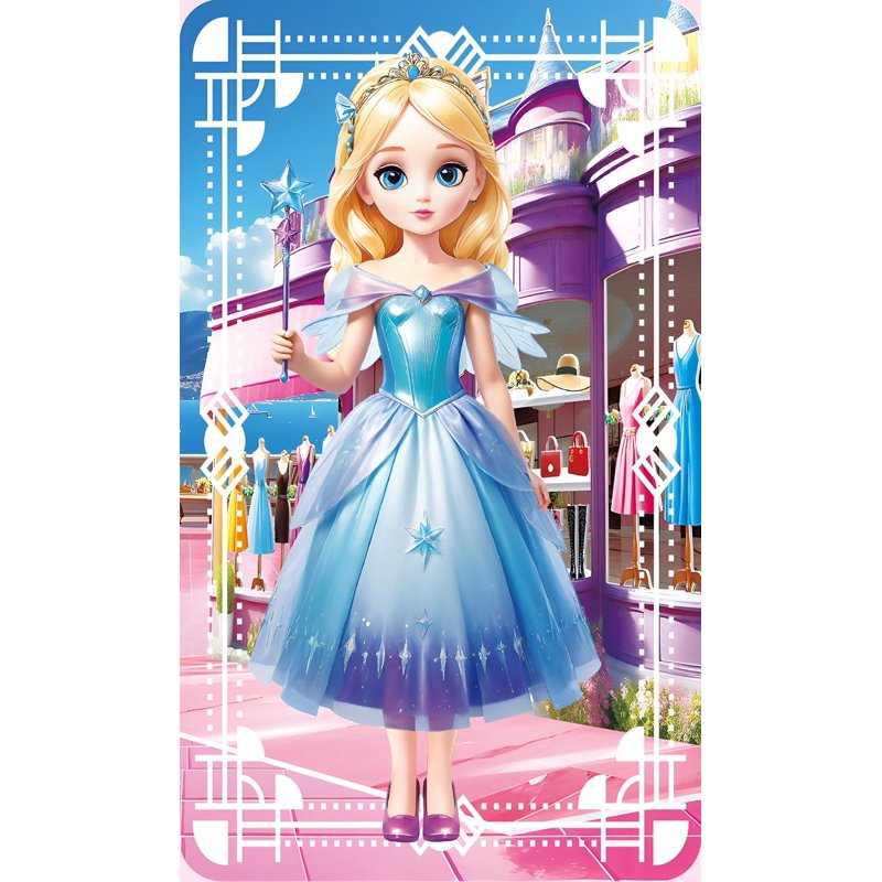 Magnetic Princess Dress-Up Paper Dolls Playset for Kids - Travel Toy & Costume Play