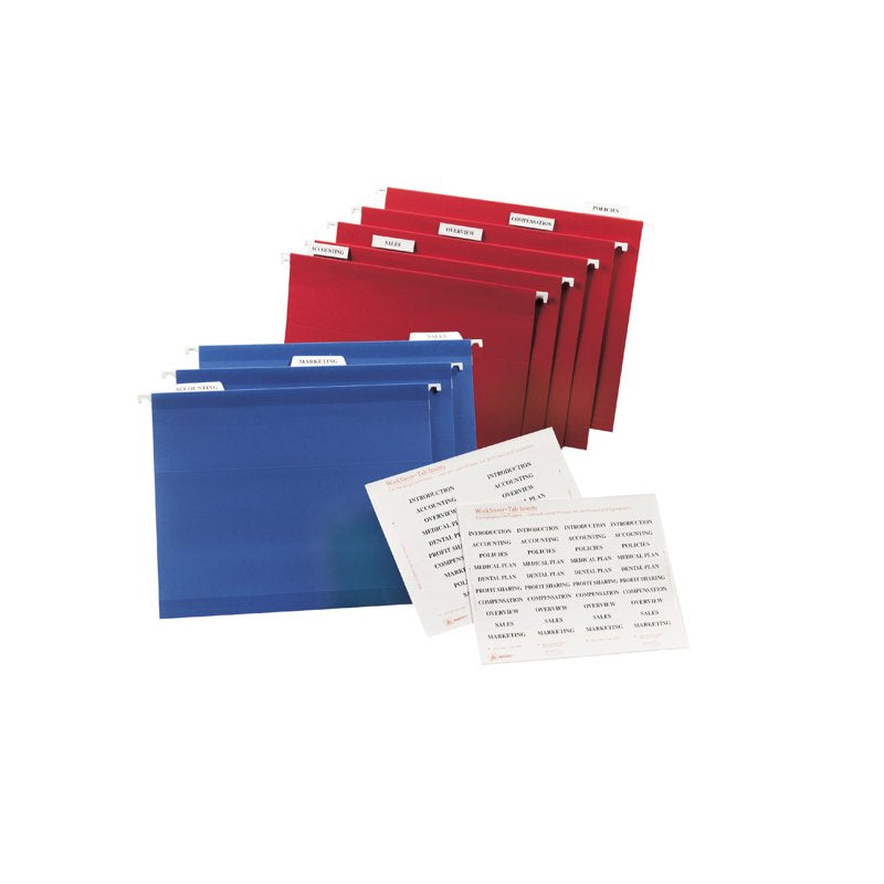 Printable Hanging File Folder Tab Inserts - 0.5 x 2 Inches, Pack of 1