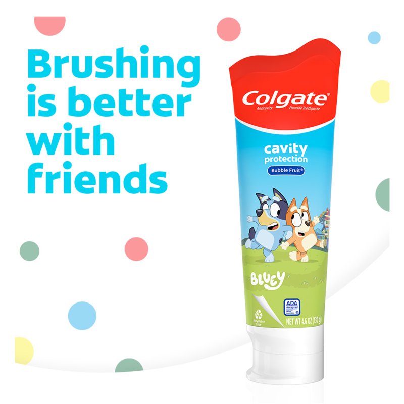 Kids Bubblegum Fruit Flavored Fluoride Toothpaste - 4.6 oz, 2 Pack