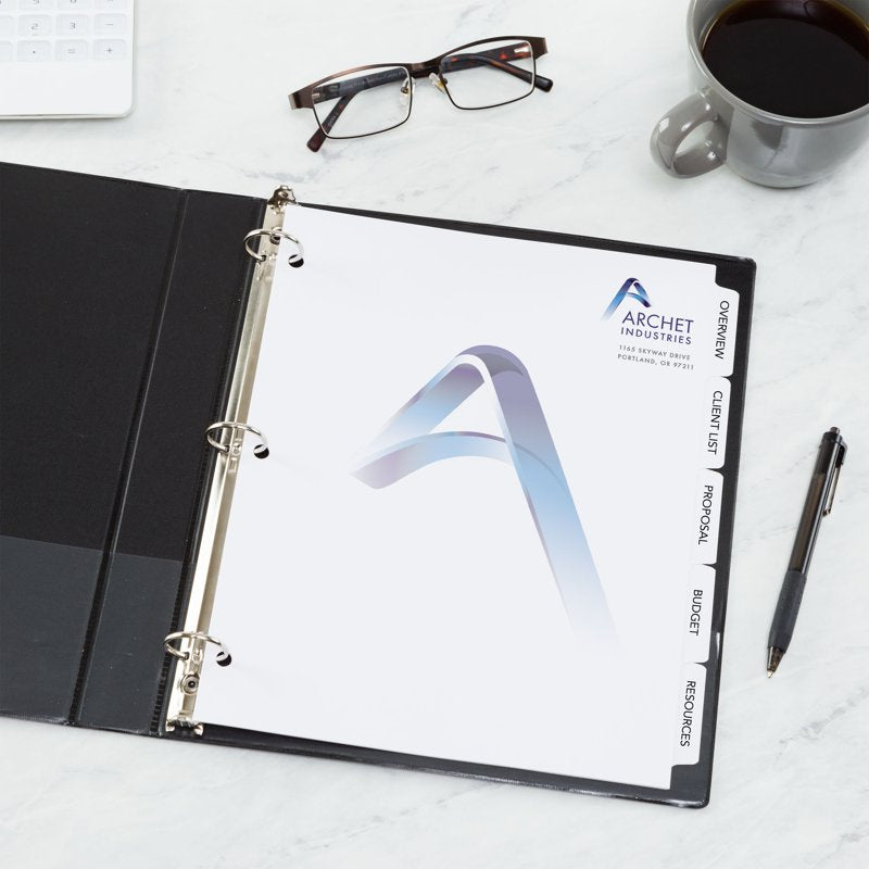 Customizable Print-On Divider Tabs - 25 Sets for Office & Home Organization