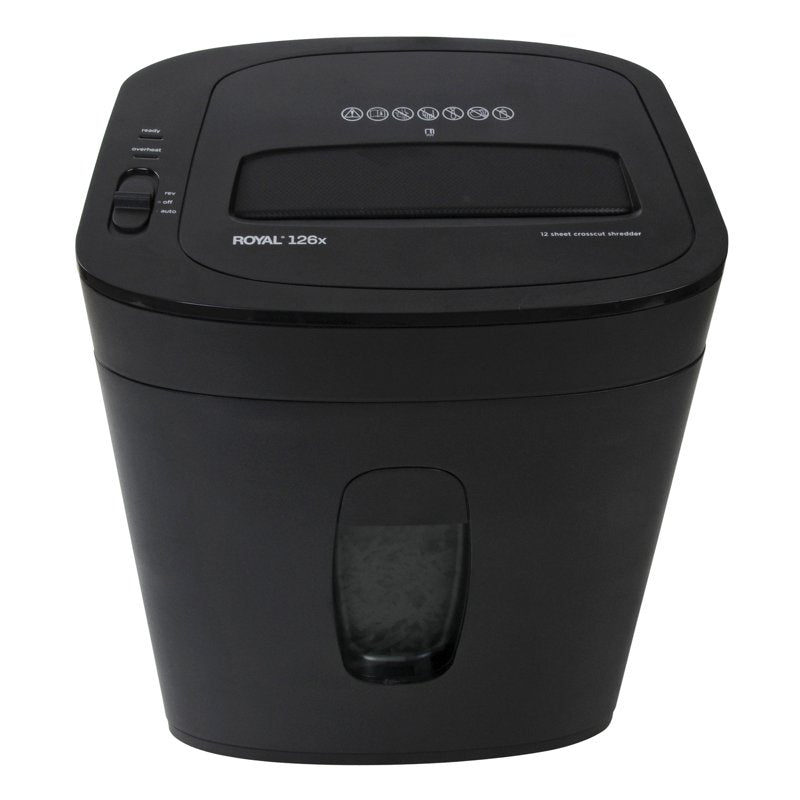 Cross Cut Paper Shredder 12-Sheet Capacity with Credit Card Staples 5 Gallon Wastebin