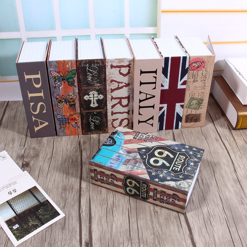 Mini Book Safe Cash Jewelry Security Lock Box - Diversion Safe with Key