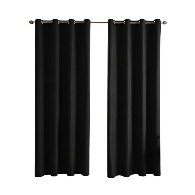 Insulated Blackout Curtains for Bedroom & Living Room - 59x63in No Drill Window Drape