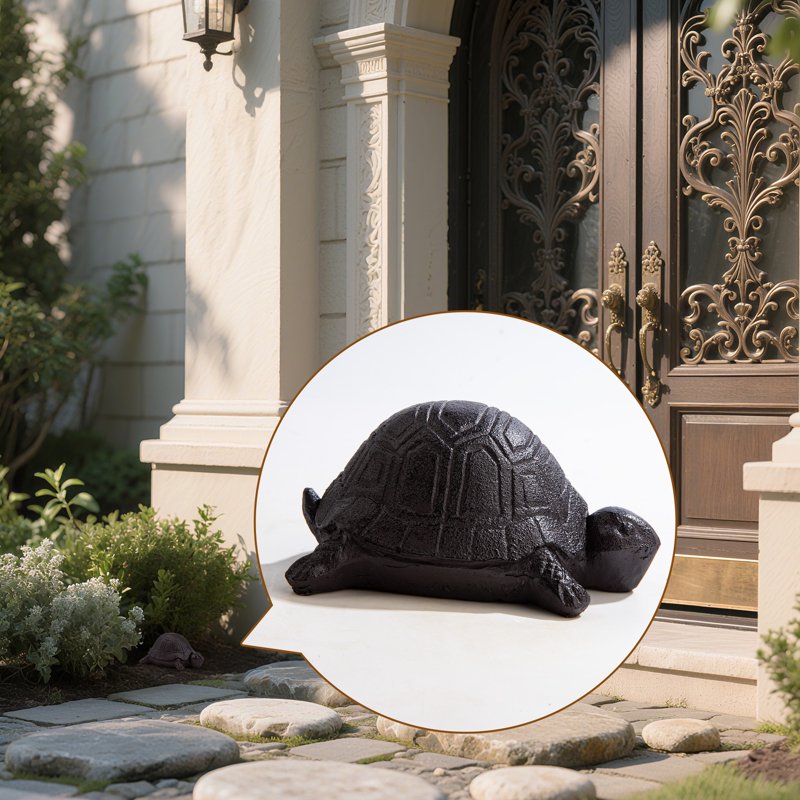Outdoor Fake Rock Turtle Key Hider Disguised Garden Security Safe for Spare Keys