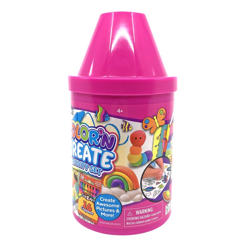 Kids Coloring Art Set with Crayons & Activity Pages - 50 Pieces