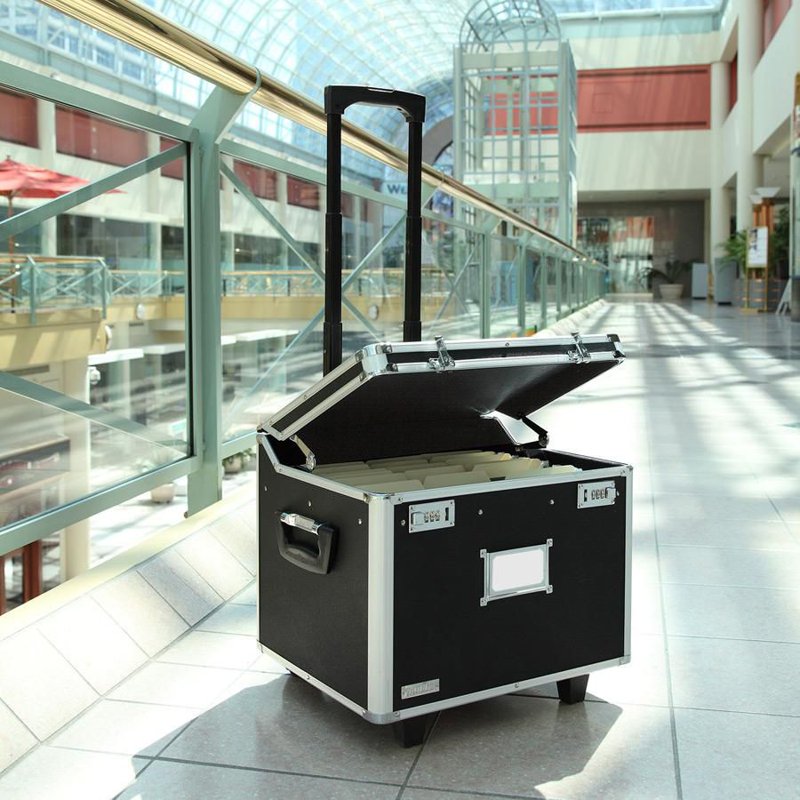 Vaultz Mobile File Chest with Locking Wheels for Letter & Legal Files