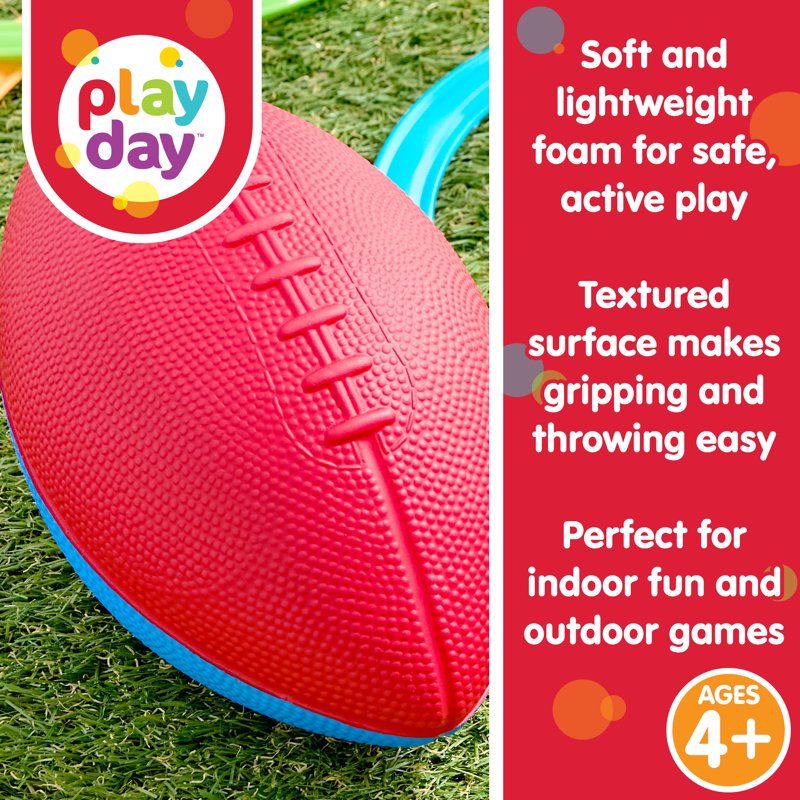Foam Football Toys for Kids 8.5 Inch Red and Blue Lightweight Play Ball