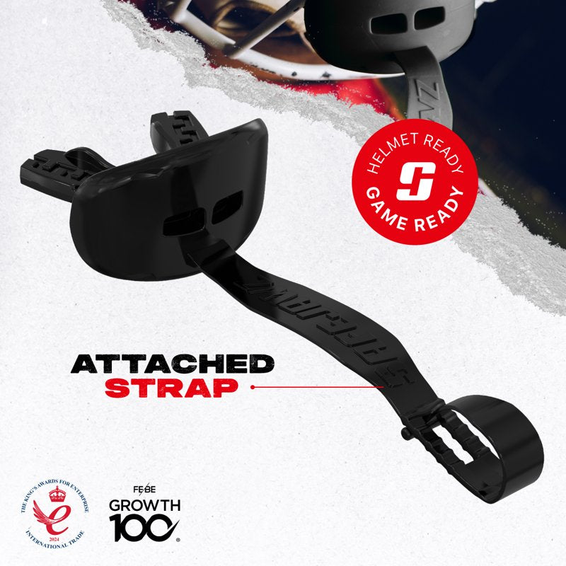 Football Mouth Guard with Connected Strap - Impact Protection for Adults and Youth