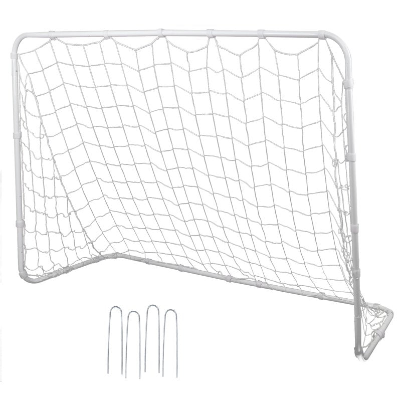 6' x 4' Portable Backyard Soccer Goal with Steel Post - Quick Setup