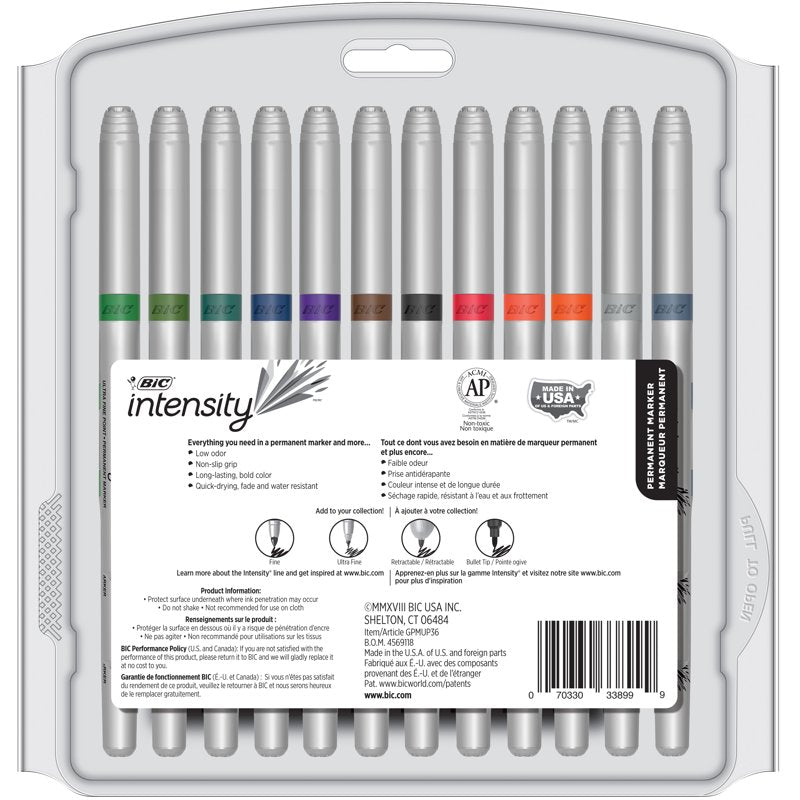 Permanent Marker Set - Ultra Fine Point, 36 Colors for Creative & Office Use