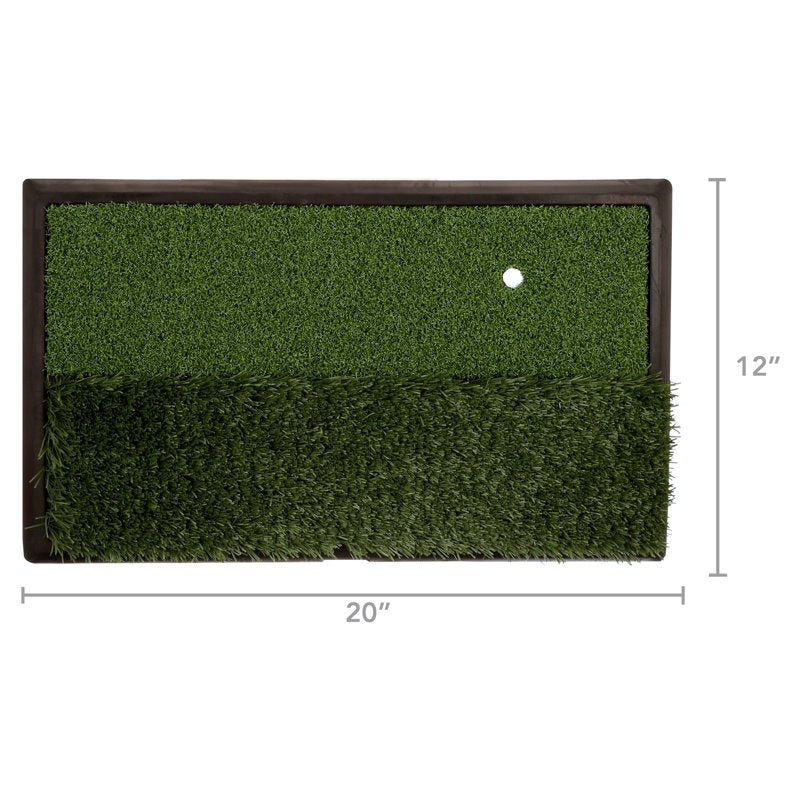 Dual Surface Practice Golf Mat - Indoor & Outdoor Turf Training Aid