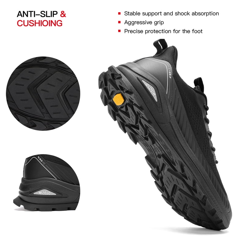 Men's Trail Running Shoes - Breathable, Supportive Hiking Sneakers for Outdoor Activities