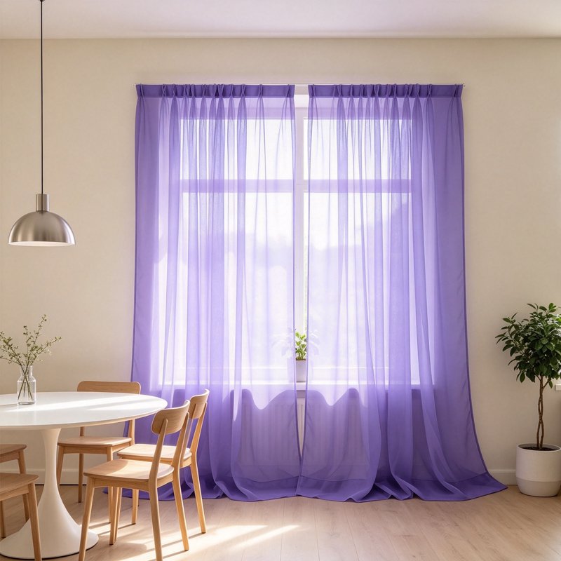 Sheer Curtains 78 Inch Long Light Filtering Window Drapes for Living Room & Bedroom