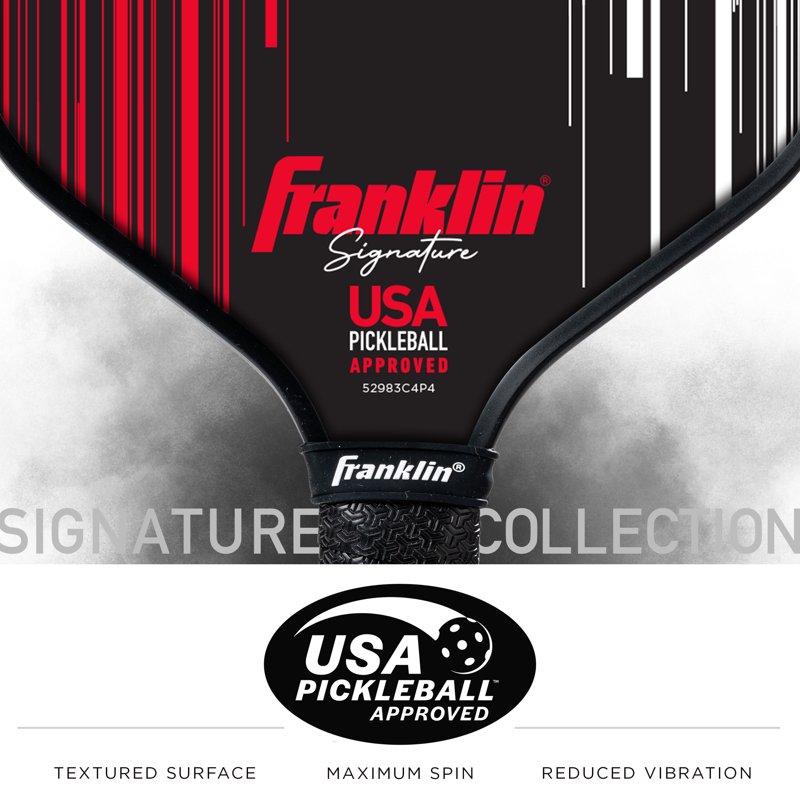 Pro Signature Pickleball Paddle with 13mm Poly Core - Red/Black Variation