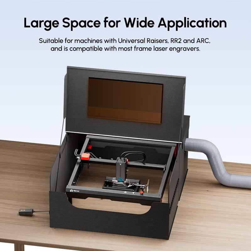 Fireproof Dustproof Enclosure for Engraving Machines - Smoke & Odor Insulation, 32.67x28.74x15.55 inches