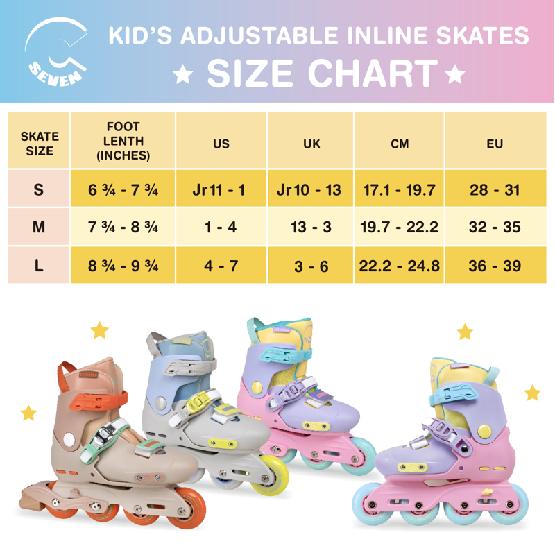 Unisex Adjustable Youth Inline Skates with Safe Lock Wheel - Tangerine