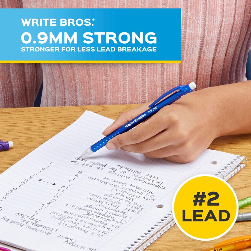 Mechanical Pencils 12 Pack for Standardized Testing & School Use - #2 Lead, 0.9mm