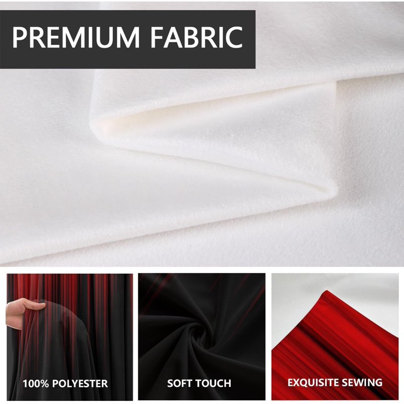 Dark Aesthetic Gothic Ombre Curtains for Bedroom & Room Decor - 2 Panels
