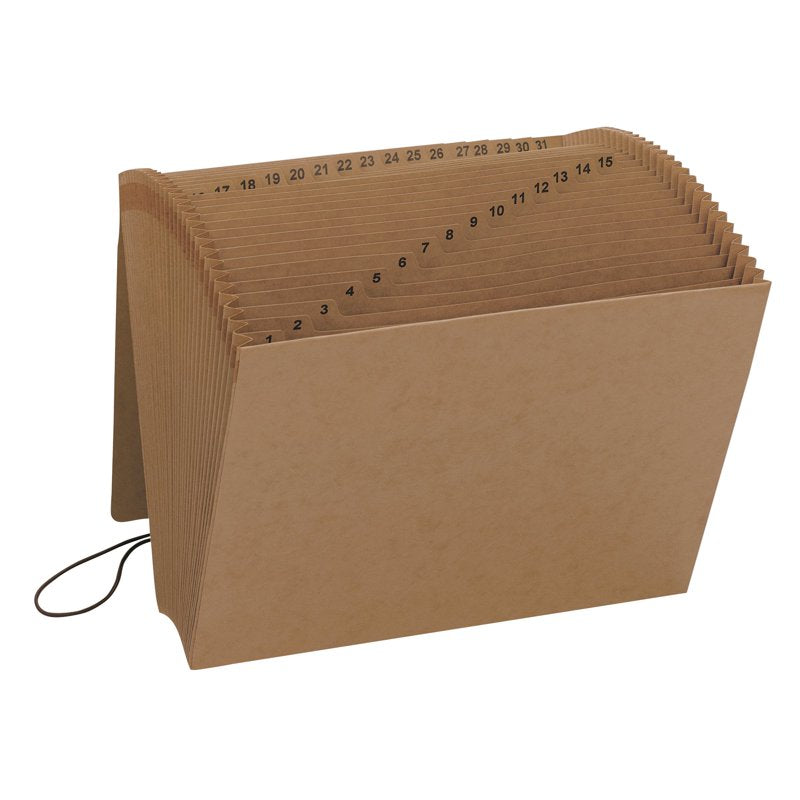 31-Pocket Heavy-Duty Kraft File Expanding Organizer - Letter Size