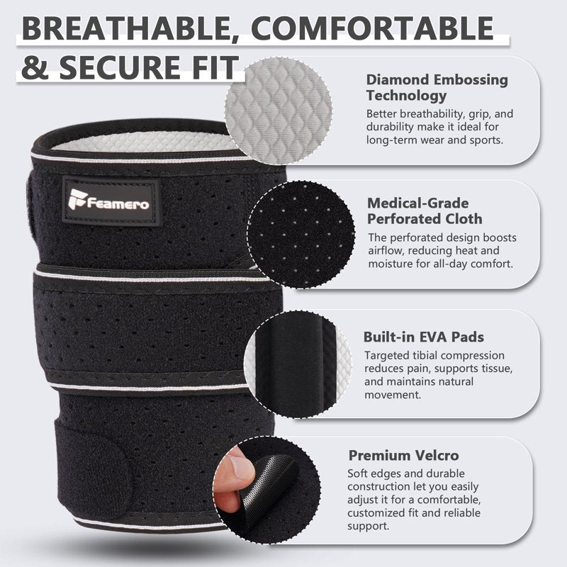Calf Support Sleeves for Men and Women Shin Compression Brace for Shin Splints Relief