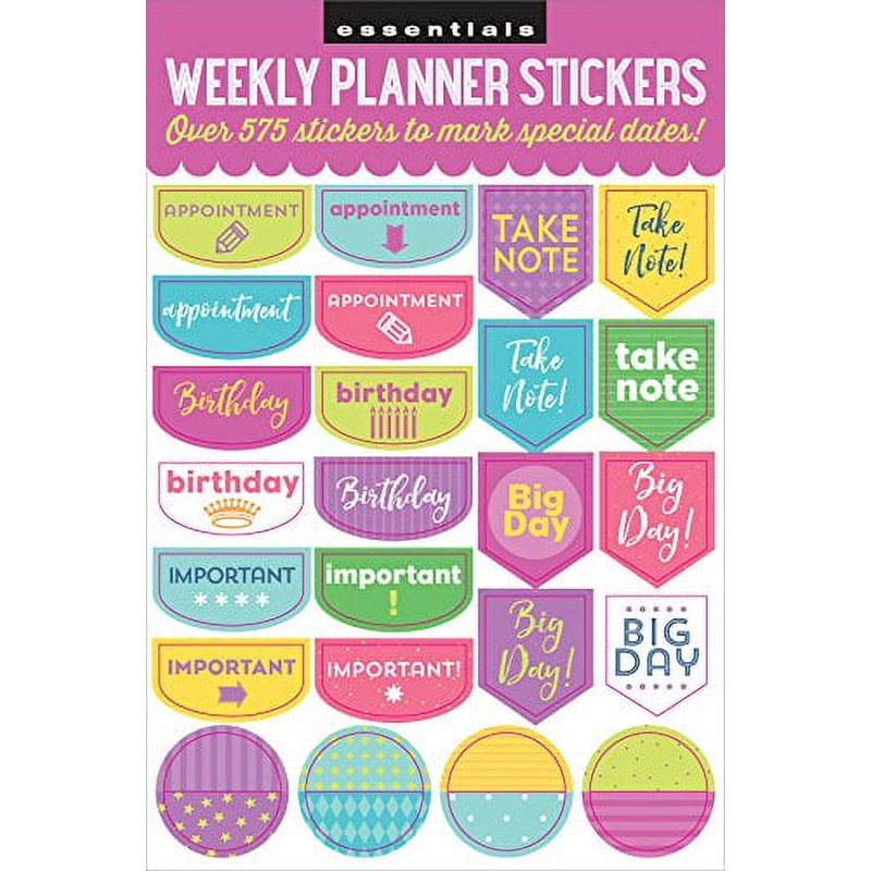 Weekly Planner Stickers Set – 575 Decorative Labels for Journals & Calendars