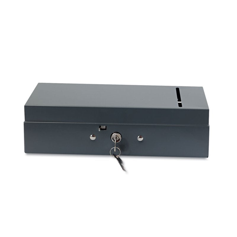 Fire-Resistant Steel Security Box with Key Lock for Valuables