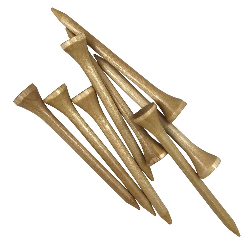 Natural Hardwood Golf Tees Pack - 3 1/4 Inch, 90 Count, Durable & Safe