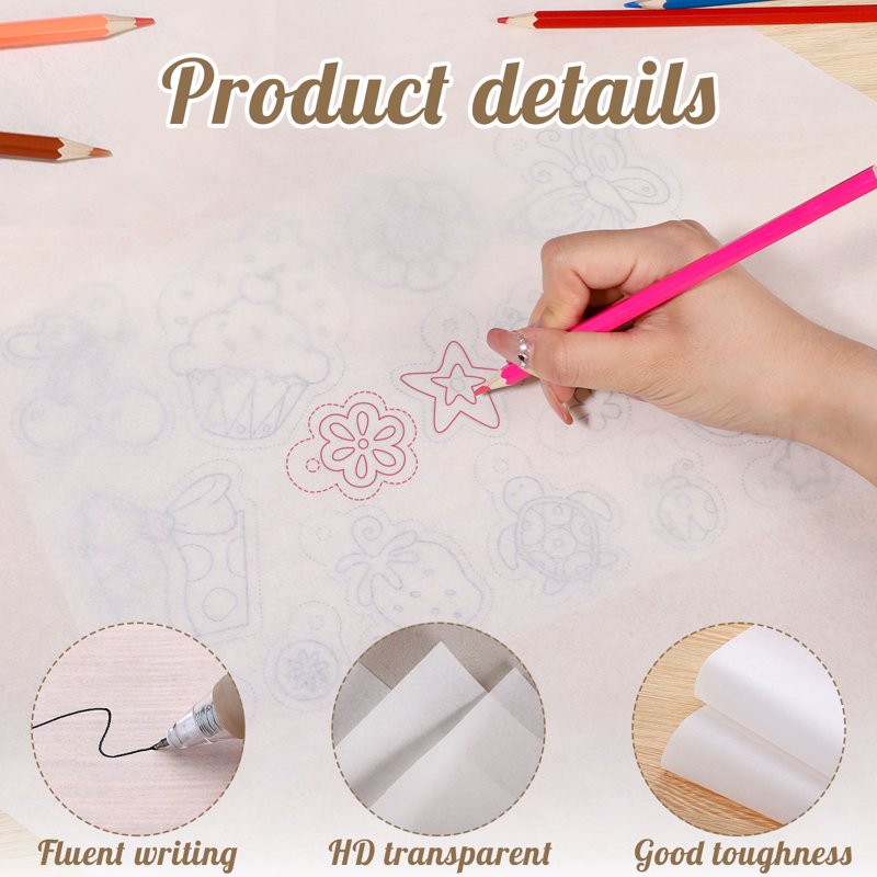 Tracing Paper Roll 17in x 50yds for Drawing Sewing & Art Projects - Transparent Pattern Paper