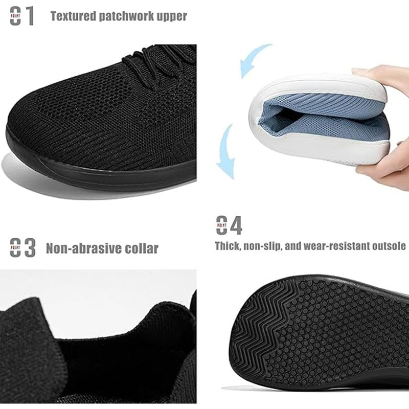 Orthopedic Mesh Slip-On Casual Sneakers for Women with Arch Support