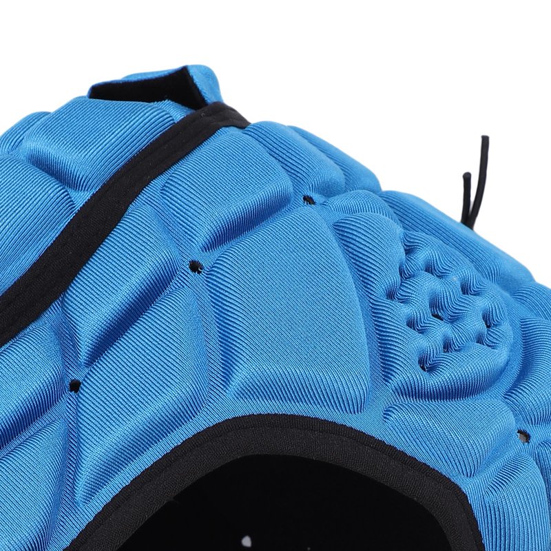 Youth Soft Shell Rugby Helmet - Padded Football Headgear for Kids, Blue, S