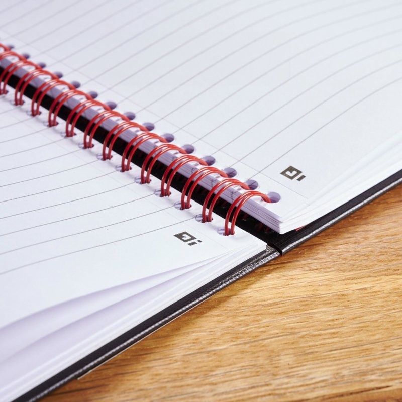 Black Hardcover Business Notebook Pack - Twin Wire, 70 Sheets, 11x8.5"