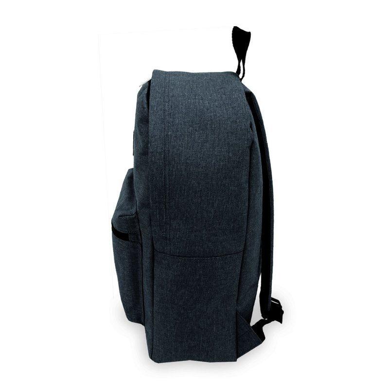 Denim Backpack for School Work Travel - Unisex 15 Inch Casual Bag