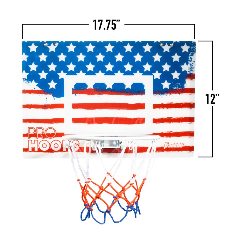 Mini Basketball Hoop Over The Door Indoor Slam Dunk Rim - Shatterproof Backboard, Includes Ball & Pump