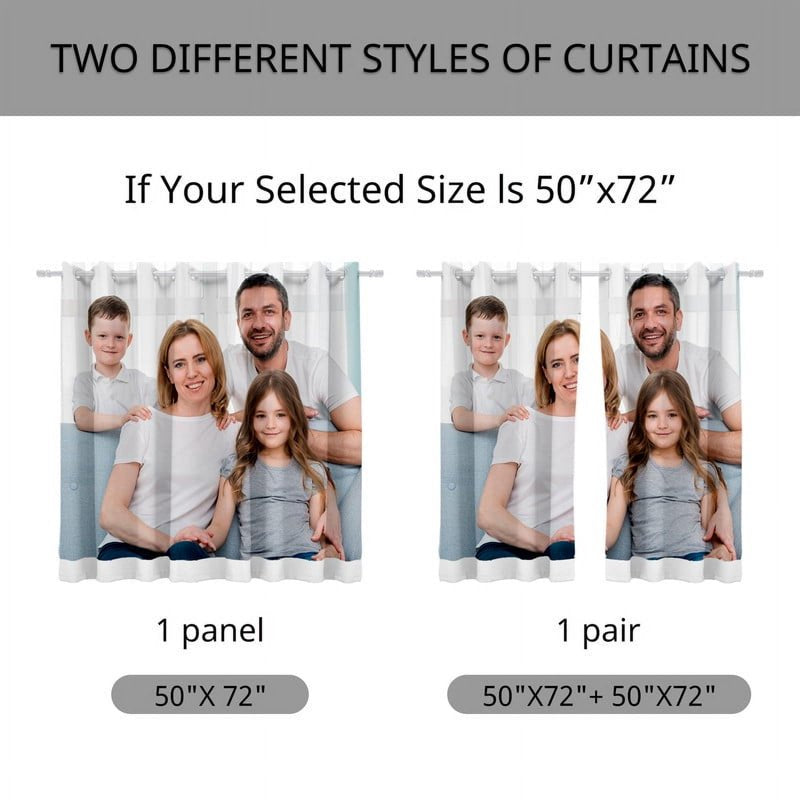 Valentine's Day Themed Blackout Curtains for Room & Bedroom Decoration - Multiple Sizes