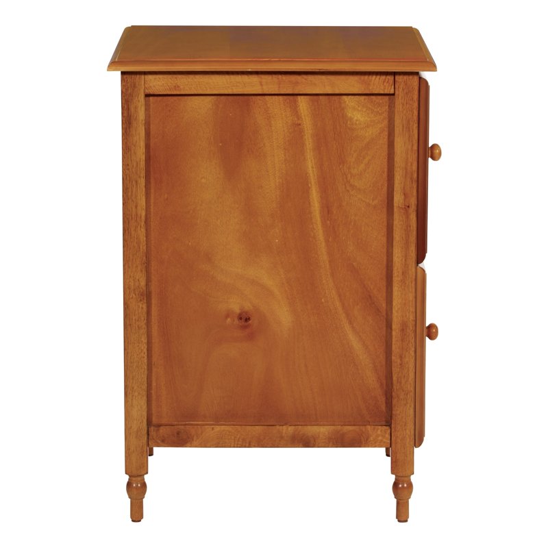 Antique Cherry File Cabinet with 2 Drawers for Home Office Storage