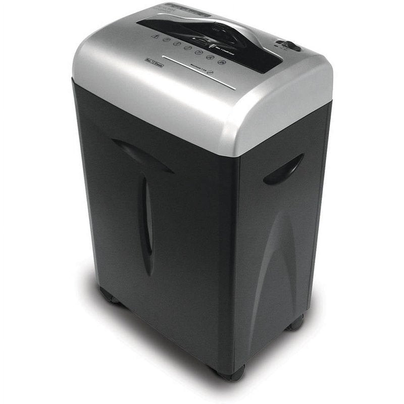 12-Sheet Cross-Cut Paper CD Credit Card Shredder with Pull-Out Wastebasket